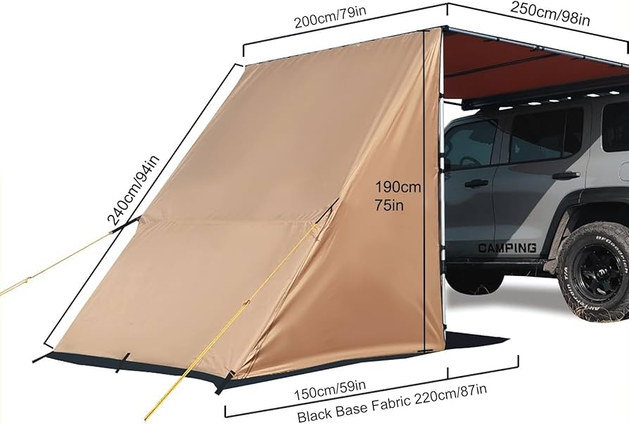 Amazon | 車 タープ 取り外し可能な三角シェルター付き、カー